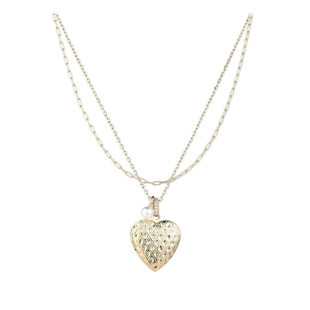 Gold Heart Locket Necklace